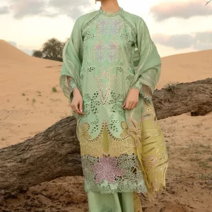 3 Piece - Unstitched Chicken Kari Embroidered Lawn Suit M306