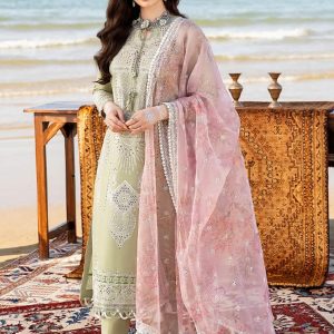 3 Piece - Unstitched Fully Embroidered Lawn Fabric M307