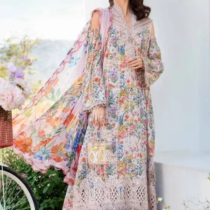 3 Piece – Unstitched Fully Embroidered Lawn M441