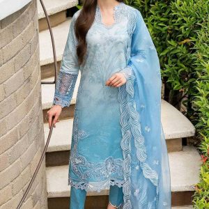 3 Piece – Unstitched Fully Embroidered Lawn M440