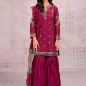 3 Piece – Unstitched Embroidered Lawn M451