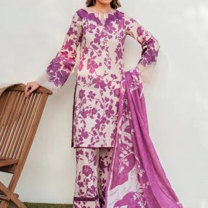 3 Piece – Unstitched Printed Lawn M443