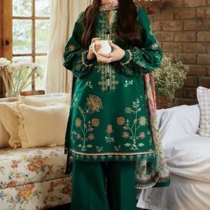 3 Piece – Unstitched Embroidered Lawn M445