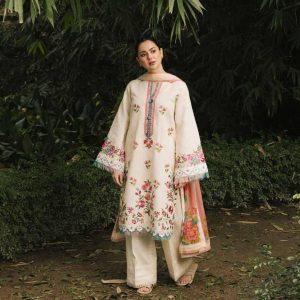 3 Piece – Unstitched Embroidered Lawn M447