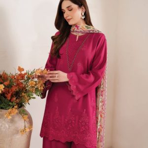 3 Piece – Unstitched Embroidered Lawn H465